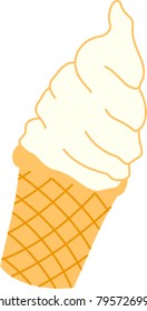 Vanilla soft cream cone.eps
This is a vector illustration.