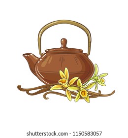 vanilla tea illustration