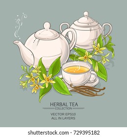 vanilla tea illustration