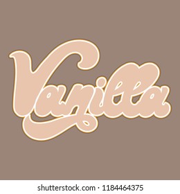 Vanilla Vector Hand Drawnlettering Isolated Template Stock Vector Royalty Free