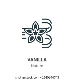 Vanilla vector icon on white background. Flat vector vanilla icon symbol sign from modern nature collection for mobile concept and web apps design.