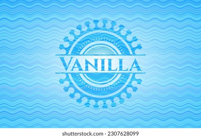 Vanilla water concept emblem. Vector Illustration. Detailed. 