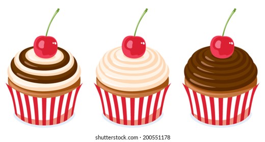 vanilla,chocolate,mix cupcakes