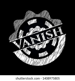 Vanish on chalkboard. Vector Illustration. Detailed.