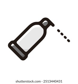 Vanishing spray outline icon for graphic design, apps and websites