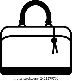 Vanity bag glyph and line vector illustration