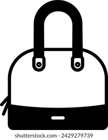 Vanity bag glyph and line vector illustration