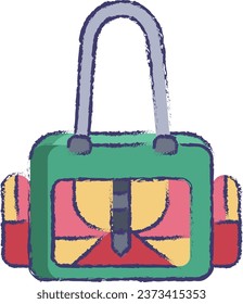 Vanity bag hand drawn vector illustration