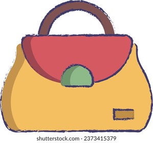 Vanity bag hand drawn vector illustration