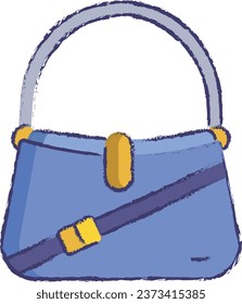 Vanity bag hand drawn vector illustration