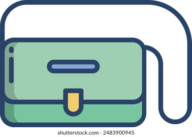 Vanity Bag linear color illustration