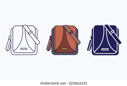 Vanity bag, purse vector icon illustration