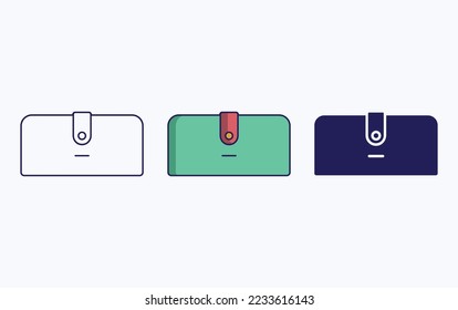 Vanity bag, purse vector icon illustration