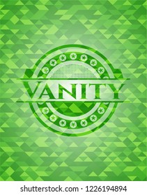 Vanity green mosaic emblem