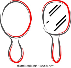 Vanity With Mirror Icon Vector Illustration