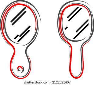 Vanity With Mirror Icon Vector Illustration