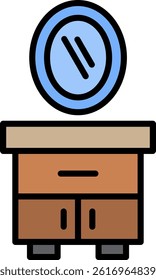 Vanity Set Line Filled Vector Icon Design
