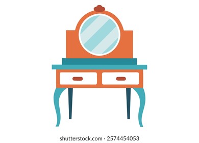 Vanity Table Creative Vector Design on a White Background