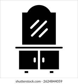 Vanity Table Icon Element For Design