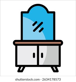 Vanity Table Icon Element For Design