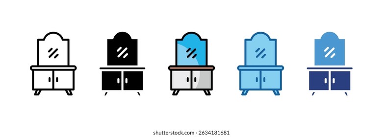 Vanity Table Icon Element For Design