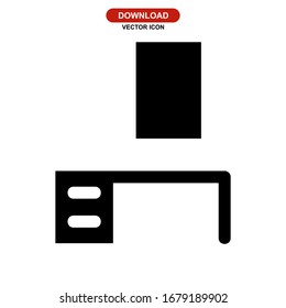 vanity table icon or logo  - high quality black style vector icons
