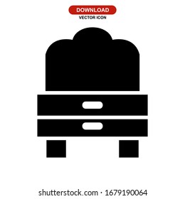 vanity table icon or logo - high quality black style vector icons
