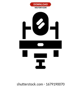 vanity table icon or logo - high quality black style vector icons
