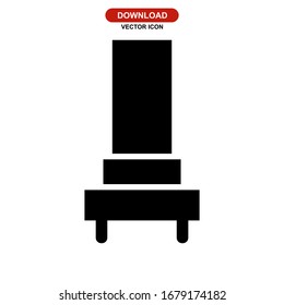 vanity table icon or logo isolated sign symbol vector illustration - high quality black style vector icons
