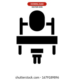 vanity table icon or logo isolated sign symbol vector illustration - high quality black style vector icons
