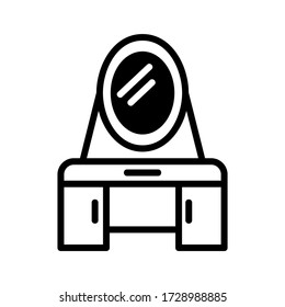 vanity table icon or logo isolated sign symbol vector illustration - high quality black style vector icons
