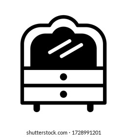 vanity table icon or logo isolated sign symbol vector illustration - high quality black style vector icons
