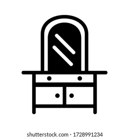 vanity table icon or logo isolated sign symbol vector illustration - high quality black style vector icons
