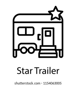 
A vanity van with star symbolising star trailer 
