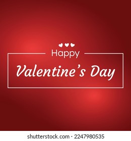 Vanlentine day background post social media quote with red and lighting for love
