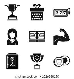 Vanquisher icons set. Simple set of 9 vanquisher vector icons for web isolated on white background