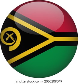 Vanuatu 3D Rounded Country Flag Icon
