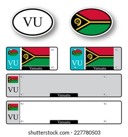 vanuatu auto set against white background, abstract vector art illustration, image contains transparency