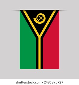 Vanuatu Banner Flag Vector Illustration