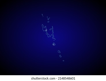 Vanuatu Concept Vector Map Glowing Cities Stock Vector (Royalty Free ...