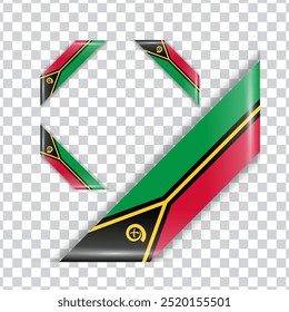 Bandera nacional de Vanuatu con sombra