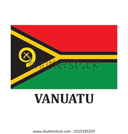 Vanuatu country flag vector illustration symbol design