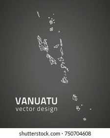 Vanuatu dark vector contour triangle perspective map