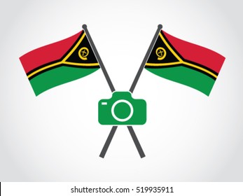 Vanuatu Emblem Landscape Panoramic