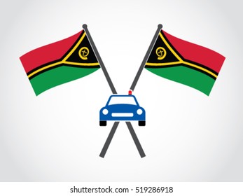 Vanuatu Emblem Police Cop