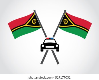 Vanuatu Emblem Police Officer