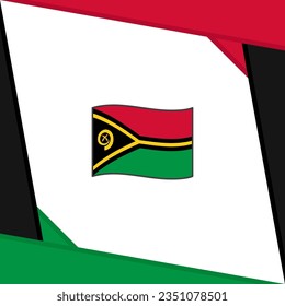 Vanuatu Flag Abstract Background Design Template. Vanuatu Independence Day Banner Social Media Post. Vanuatu Independence Day