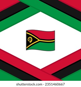 Vanuatu Flag Abstrakte Hintergrunddesign-Vorlage. Vanuatu Independence Day Banner Social Media Post. Vanuatu-Vorlage