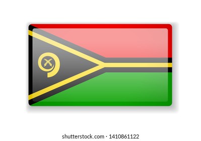 Vanuatu flag bright square icon on a white background