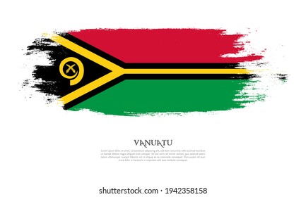 Vanuatu flag brush concept. Flag of Vanuatu grunge style banner background